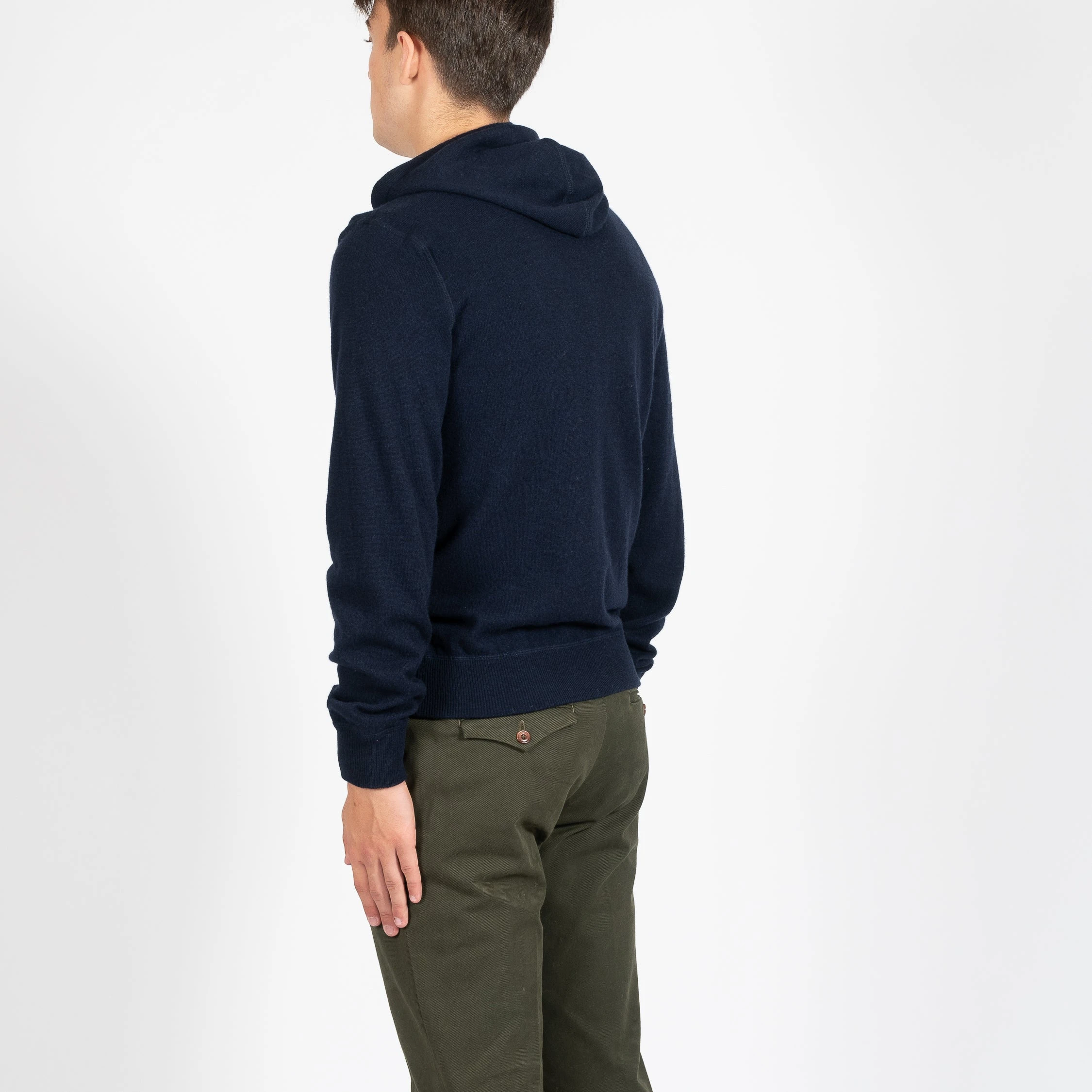 Filippo De Laurentiis LUXURY WOOL CASHMERE ZIP HOODIE NAVY 9 Filippo De Laurentiis LUXURY WOOL CASHMERE ZIP HOODIE NAVY - Bild 7