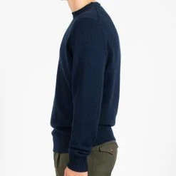 Filippo De Laurentiis LUXURY WOOL CASHMERE CREWNECK NAVY -jupiter shop JUPITERNORRLANDSGATANSTOCKHOLMAW21 121