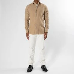 XACUS LUXURY MUSSOLA FLANNEL SHIRT KHAKI -jupiter shop JUPITERSTOCKHOLMKLADERHERRMODE 48 1cff54ad 0f9c 48f5 8ee4 acd741a2b9d8