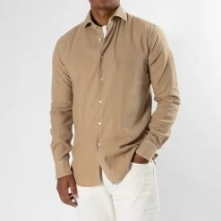 XACUS LUXURY MUSSOLA FLANNEL SHIRT KHAKI