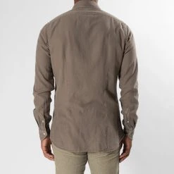 XACUS LUXURY MUSSOLA FLANNEL SHIRT MUD -jupiter shop JUPITERSTOCKHOLMKLADERHERRMODE 96 fce404a6 5311 4853 9fdf 6edd2832acd5