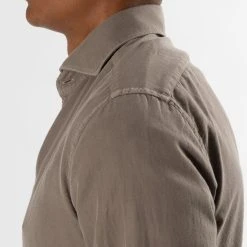 XACUS LUXURY MUSSOLA FLANNEL SHIRT MUD -jupiter shop JUPITERSTOCKHOLMKLADERHERRMODE 98