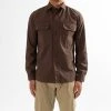 XACUS TWILL SHIRT WITH POCKET DARK BROWN -jupiter shop JupiterKladerNorrlandsgatanKungsgatanStockholm 165 ceebf899 b294 4606 99e3 710a28a3751a