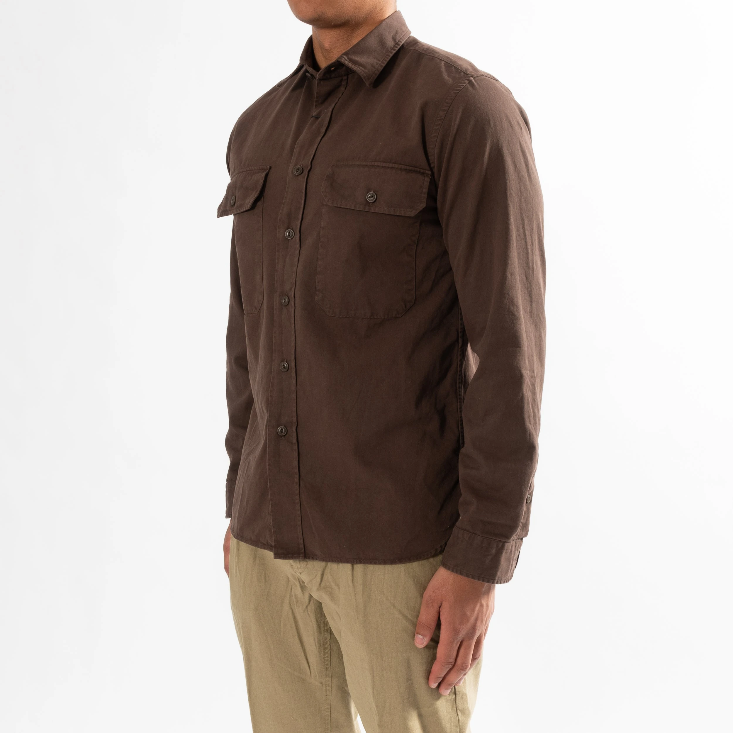 XACUS TWILL SHIRT WITH POCKET DARK BROWN 5 XACUS TWILL SHIRT WITH POCKET DARK BROWN - Bild 3