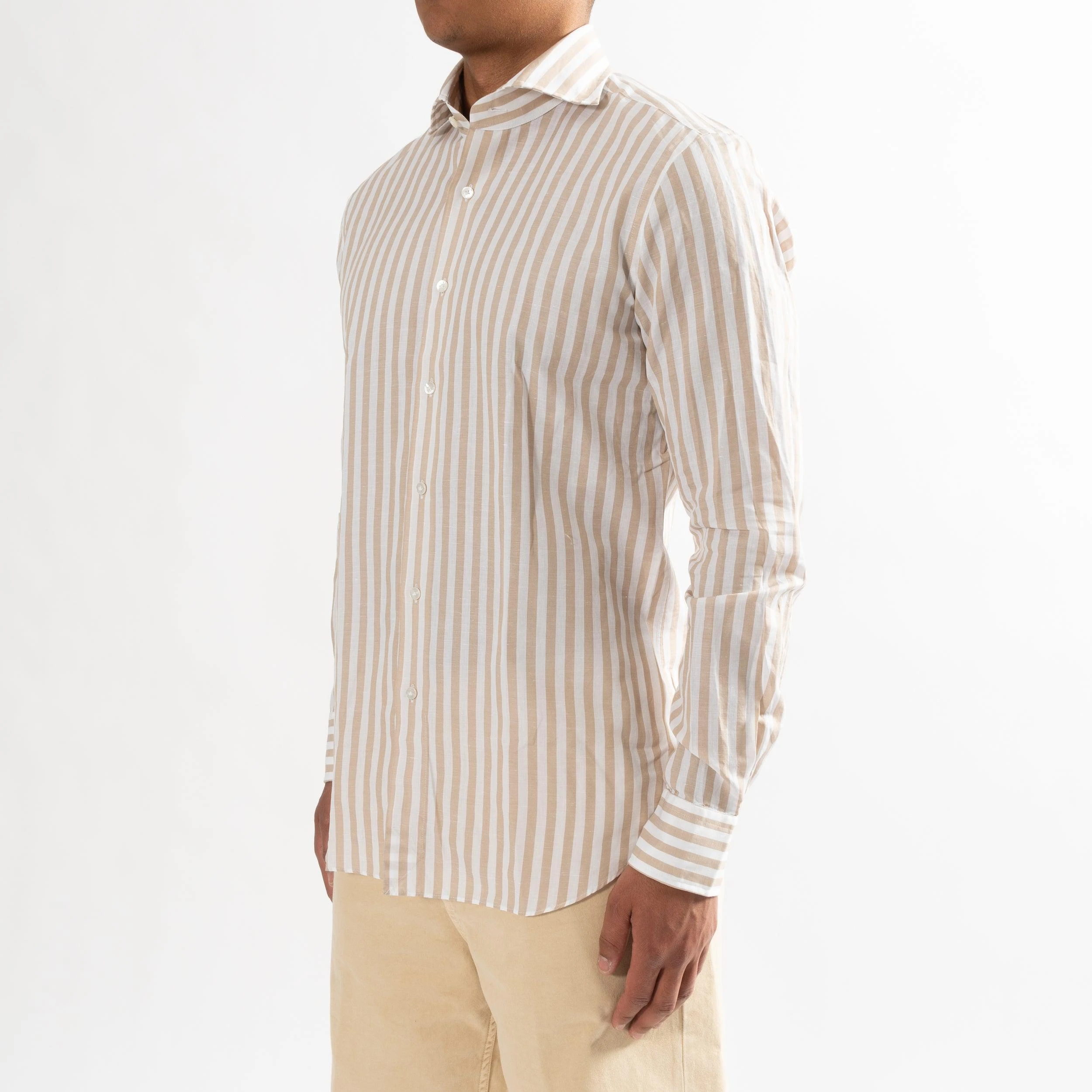 XACUS BLOCKED STRIPE SHIRT BEIGE 5 XACUS BLOCKED STRIPE SHIRT BEIGE - Bild 3