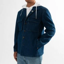 Lardini MAN SHIRT JACKET WASHED DENIM