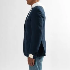 L.B.M.1911 STRUCTURED GARMENT DYED BLAZER NAVY -jupiter shop JupiterKladerNorrlandsgatanKungsgatanStockholm 224
