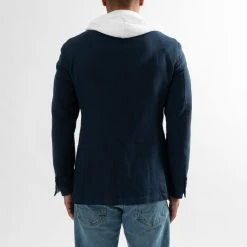 L.B.M.1911 STRUCTURED GARMENT DYED BLAZER NAVY -jupiter shop JupiterKladerNorrlandsgatanKungsgatanStockholm 226