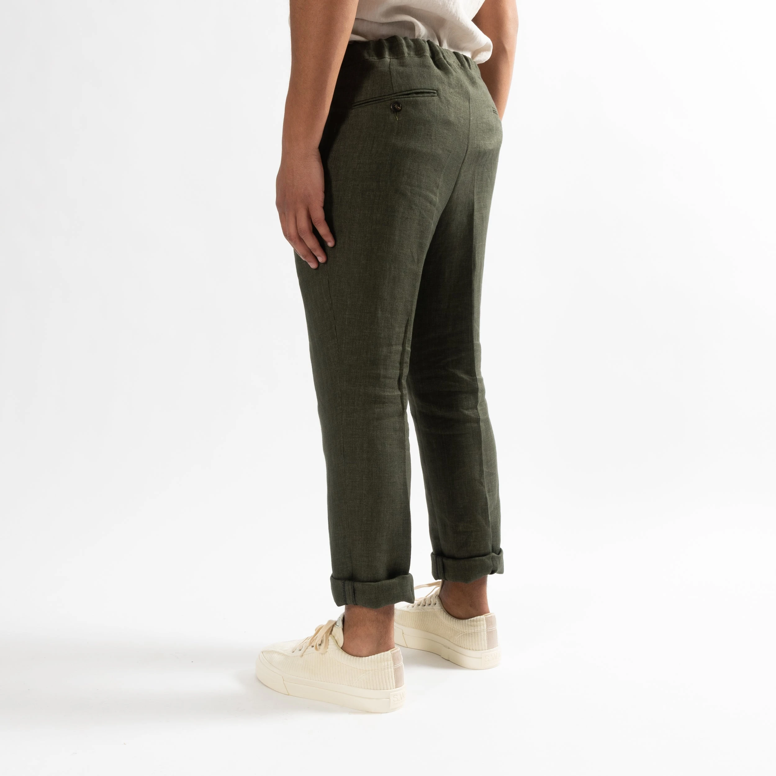 STUDIO 73 ISAC DRAWSTRING TROUSER GREEN 8 STUDIO 73 ISAC DRAWSTRING TROUSER GREEN - Bild 6