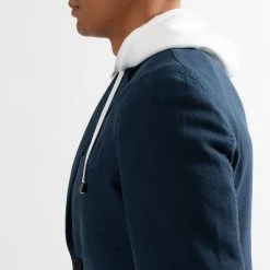 L.B.M.1911 STRUCTURED GARMENT DYED BLAZER NAVY -jupiter shop JupiterKladerNorrlandsgatanKungsgatanStockholm 228