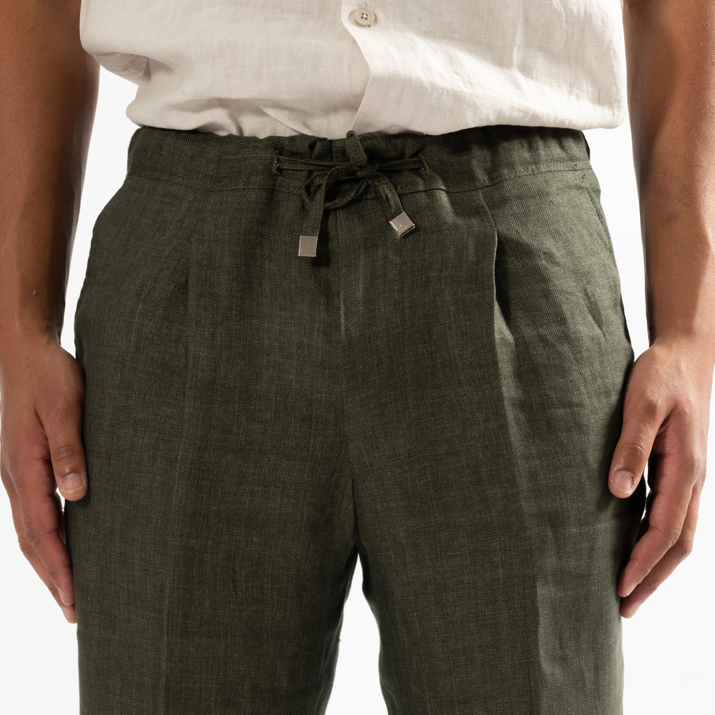 STUDIO 73 ISAC DRAWSTRING TROUSER GREEN 5 STUDIO 73 ISAC DRAWSTRING TROUSER GREEN - Bild 3