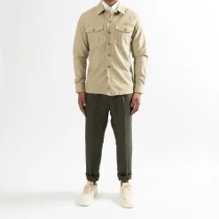 Tela Genova GRETO COTTON OVERSHIRT KHAKI 21 Tela Genova GRETO COTTON OVERSHIRT KHAKI -jupiter shop JupiterKladerNorrlandsgatanKungsgatanStockholm 244