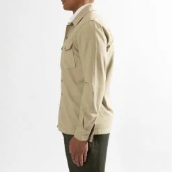 Tela Genova GRETO COTTON OVERSHIRT KHAKI 16 Tela Genova GRETO COTTON OVERSHIRT KHAKI -jupiter shop JupiterKladerNorrlandsgatanKungsgatanStockholm 247