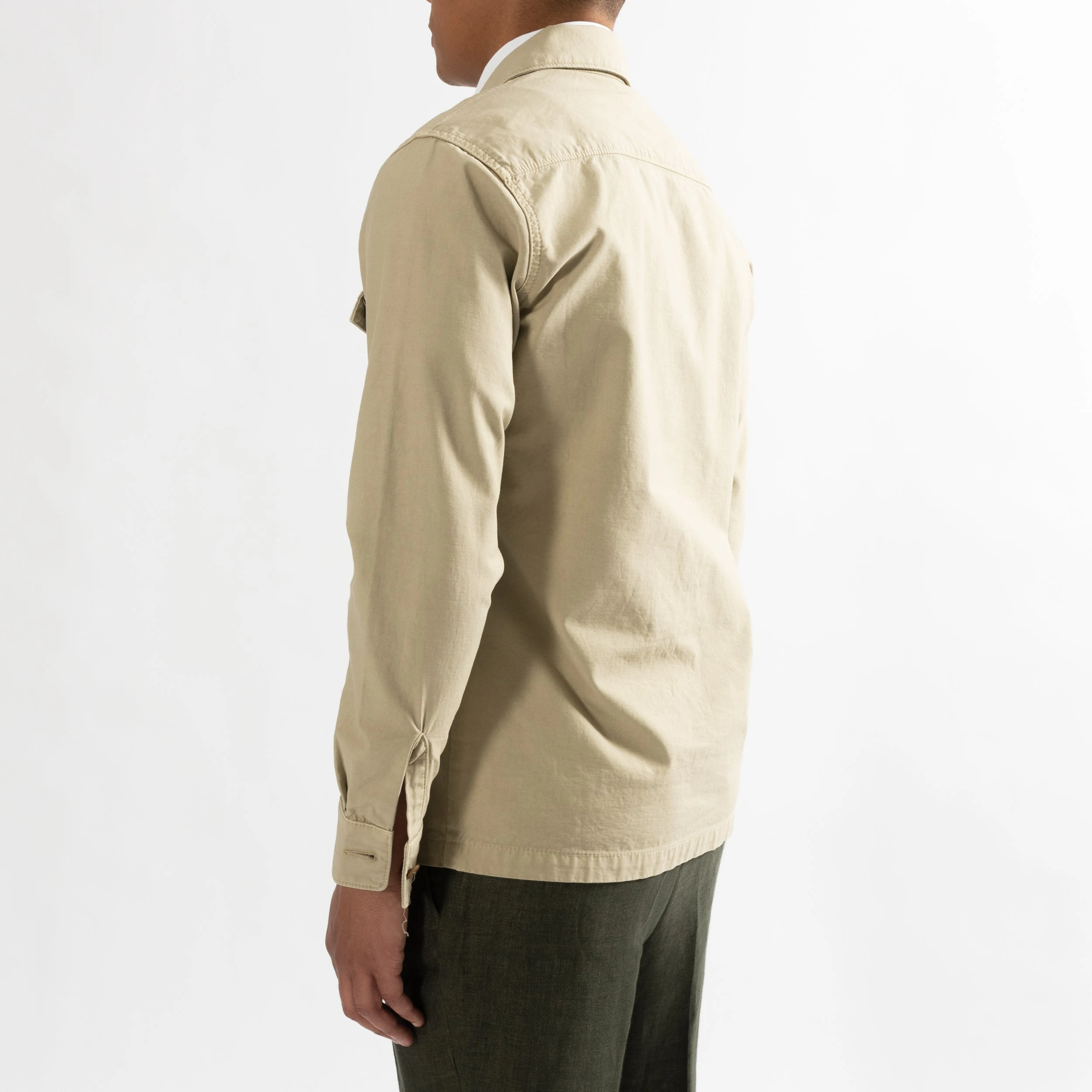 Tela Genova GRETO COTTON OVERSHIRT KHAKI 9 Tela Genova GRETO COTTON OVERSHIRT KHAKI - Bild 7