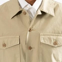 Tela Genova GRETO COTTON OVERSHIRT KHAKI 13 Tela Genova GRETO COTTON OVERSHIRT KHAKI -jupiter shop JupiterKladerNorrlandsgatanKungsgatanStockholm 254