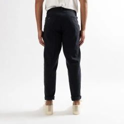 ADVERB DRAWSTRING COTTON LINEN PANTS NAVY -jupiter shop JupiterKladerNorrlandsgatanKungsgatanStockholm 301