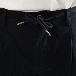 ADVERB DRAWSTRING COTTON LINEN PANTS NAVY -jupiter shop JupiterKladerNorrlandsgatanKungsgatanStockholm 305
