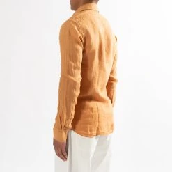 XACUS CASUAL LINEN SHIRT ORANGE -jupiter shop JupiterKladerNorrlandsgatanKungsgatanStockholm 344