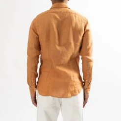 XACUS CASUAL LINEN SHIRT ORANGE -jupiter shop JupiterKladerNorrlandsgatanKungsgatanStockholm 345