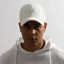 C.P. Company GABARDINE BASEBALL CAP WHITE