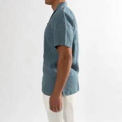 NN07 MIYAGI LINEN BOWLING SHIRT SS DUST BLUE -jupiter shop JupiterKladerNorrlandsgatanKungsgatanStockholm 73 791156db 1850 4cb1 a229 b65a78e0bab0