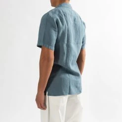 NN07 MIYAGI LINEN BOWLING SHIRT SS DUST BLUE -jupiter shop JupiterKladerNorrlandsgatanKungsgatanStockholm 74 0a9fc4b0 a9c3 4250 86dc f0f9f9f38547