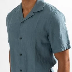 NN07 MIYAGI LINEN BOWLING SHIRT SS DUST BLUE -jupiter shop JupiterKladerNorrlandsgatanKungsgatanStockholm 78 0b977b9b ef5c 4d2d ba99 ff3075b6ae11