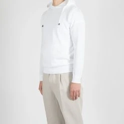 Filippo De Laurentiis PIQUE HOODIE SWEATER WHITE 11 Filippo De Laurentiis PIQUE HOODIE SWEATER WHITE -jupiter shop JupiterNorrlandsgatanSturegallerian SS21 3 2