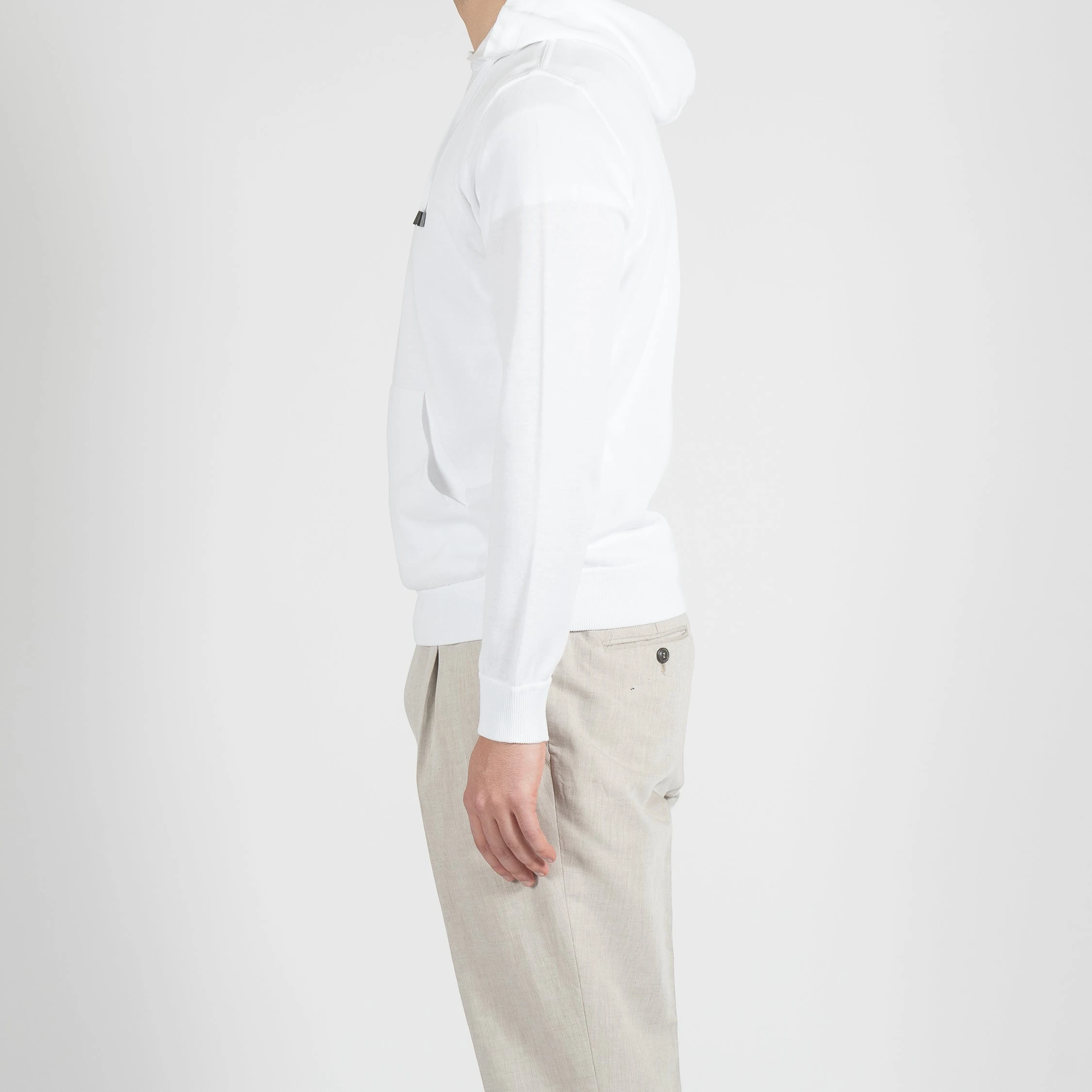 Filippo De Laurentiis PIQUE HOODIE SWEATER WHITE 7 Filippo De Laurentiis PIQUE HOODIE SWEATER WHITE - Bild 5