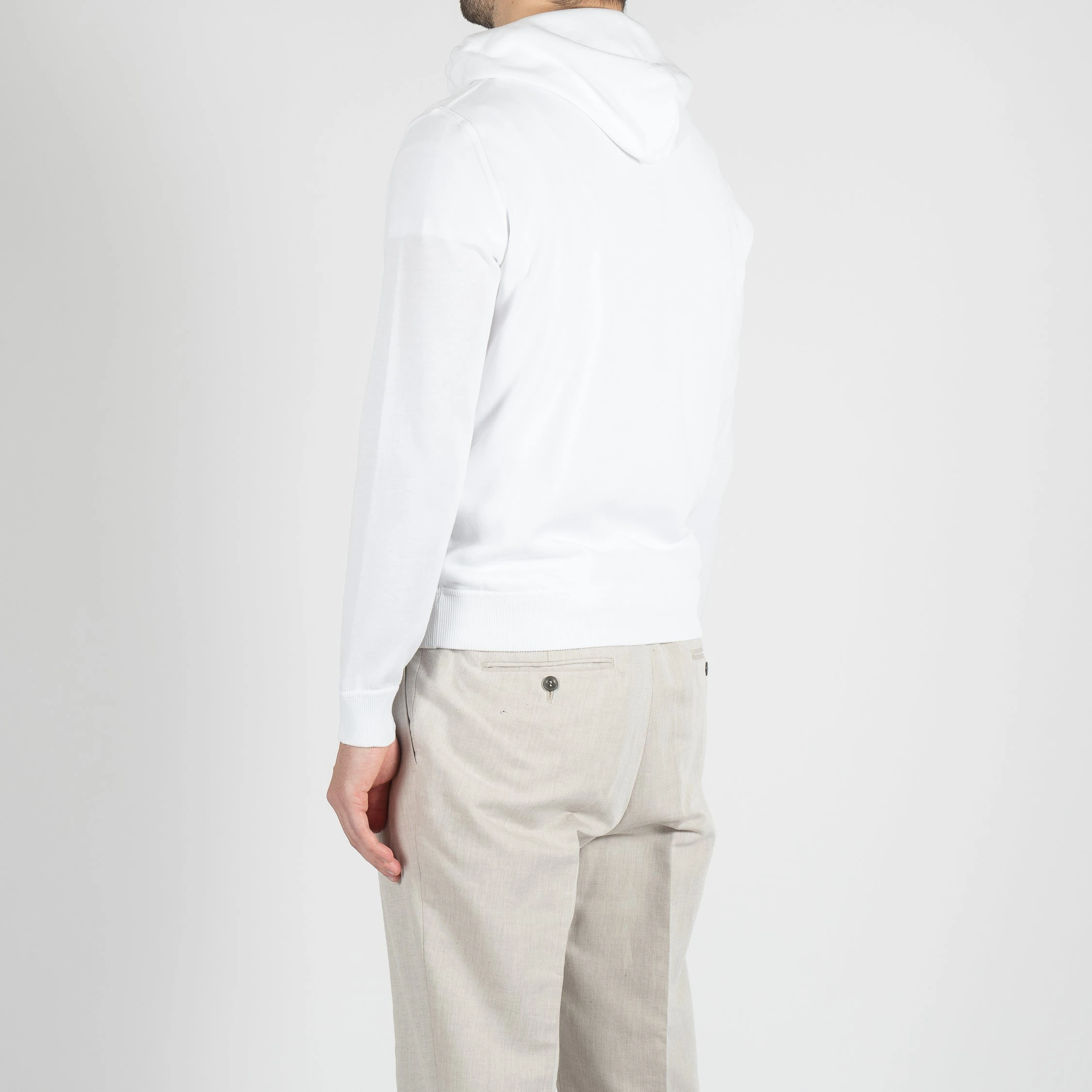 Filippo De Laurentiis PIQUE HOODIE SWEATER WHITE 9 Filippo De Laurentiis PIQUE HOODIE SWEATER WHITE - Bild 7