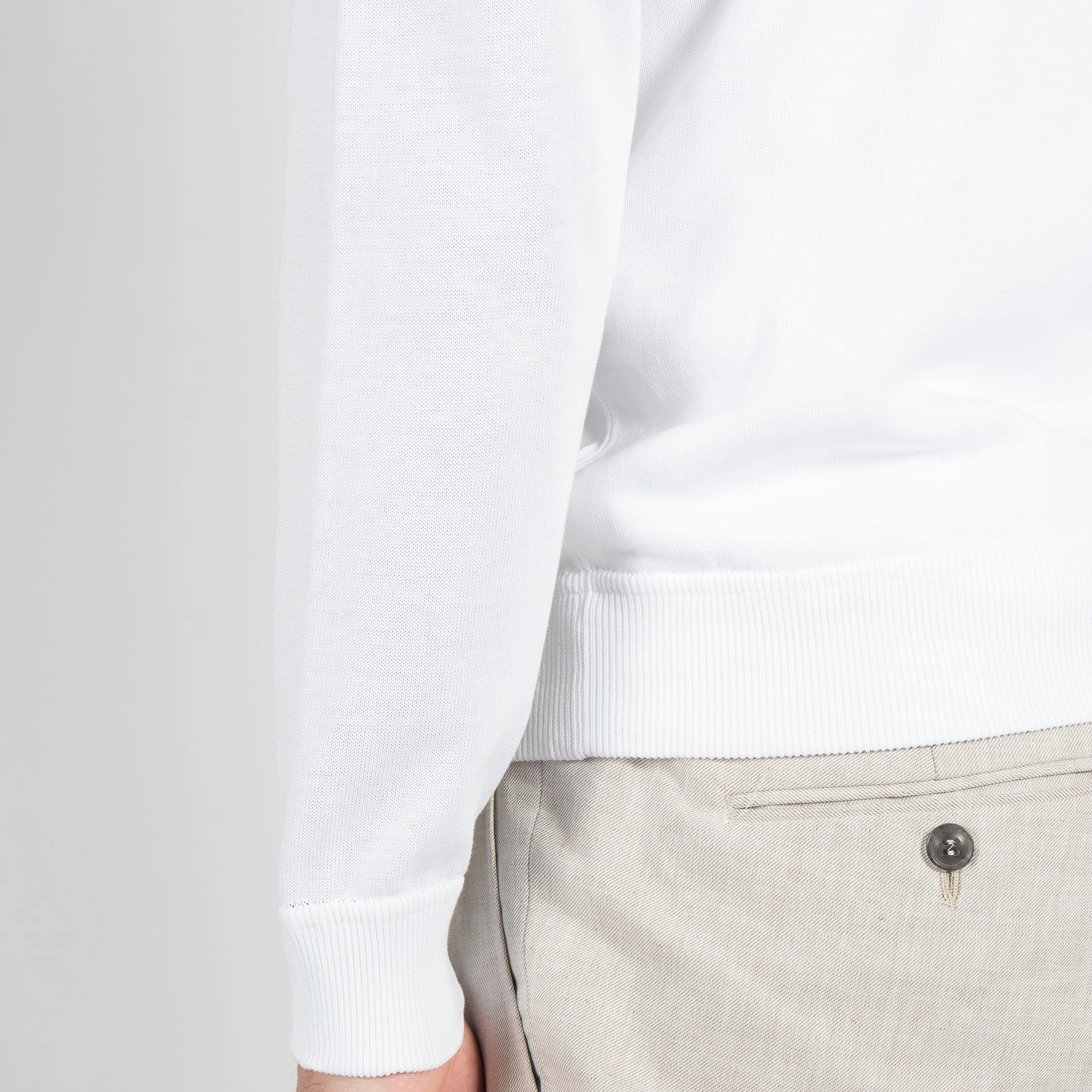 Filippo De Laurentiis PIQUE HOODIE SWEATER WHITE 6 Filippo De Laurentiis PIQUE HOODIE SWEATER WHITE - Bild 4