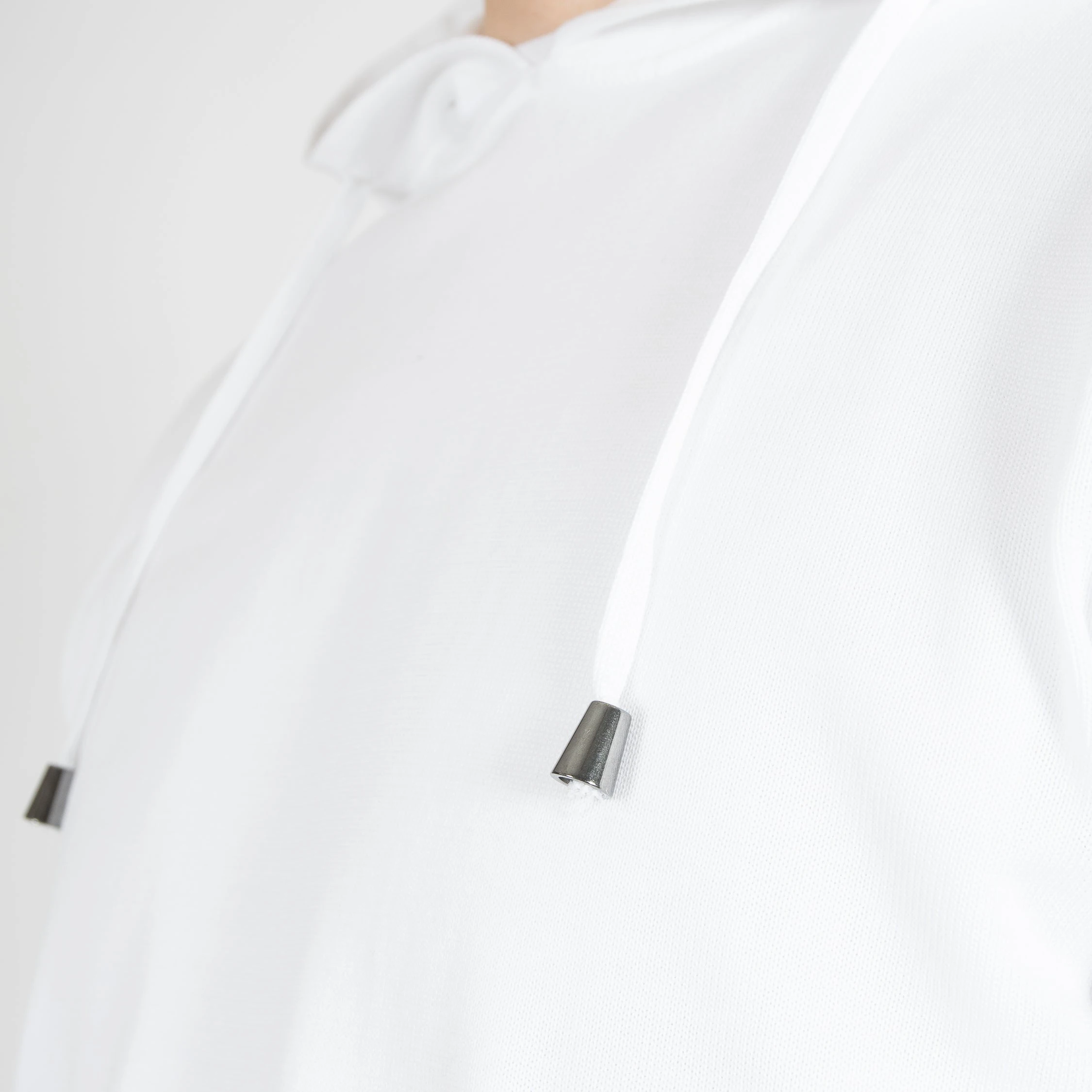 Filippo De Laurentiis PIQUE HOODIE SWEATER WHITE 4 Filippo De Laurentiis PIQUE HOODIE SWEATER WHITE - Bild 2