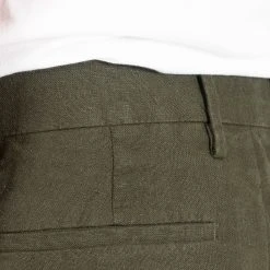 NN07 KARL LINEN REGULAR TROUSER DARK ARMY -jupiter shop KARL LINEN REGULAR TROUSER DARK ARMY BYXA NN07 Jupiter Kungsgatan Norrlandsgatan Stockholm 5