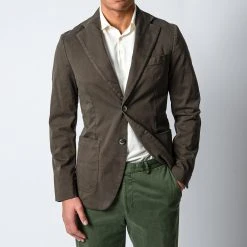 Oscar Jacobson EGEL STRETCH PATCH POCKET BLAZER ROSCIOLA GREEN