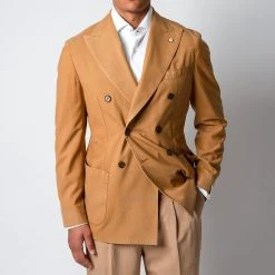 L.B.M.1911 LUXURY WOOL BLAZER MUSTARD