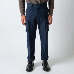 Lardini LUXURY CARGO PANTS NAVY
