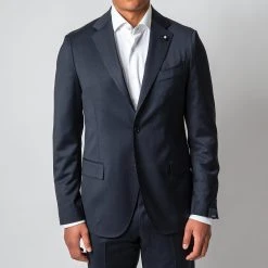 Lardini MAN WOVEN JACKET SPECIAL LINE NAVY