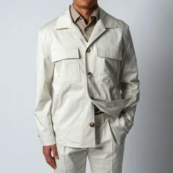 Lardini UGO LUXURY OVERSHIRT SAND