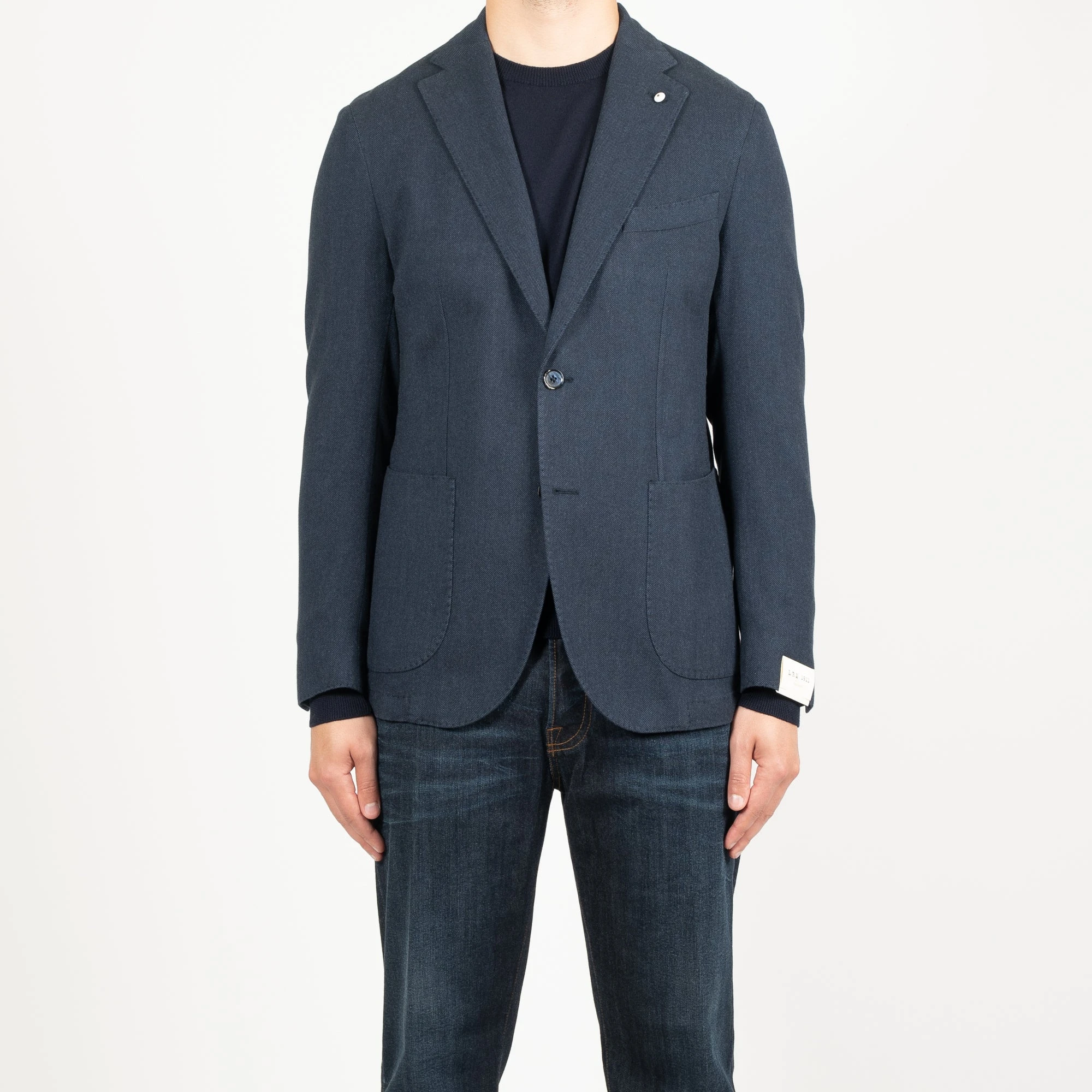 L.B.M.1911 JACK REG HERRINGBONE BLAZER NAVY 3 L.B.M.1911 JACK REG HERRINGBONE BLAZER NAVY