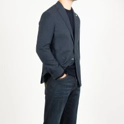 L.B.M.1911 JACK REG HERRINGBONE BLAZER NAVY 10 L.B.M.1911 JACK REG HERRINGBONE BLAZER NAVY -jupiter shop LBM1911 JackHerringbone Blazer Blue 4