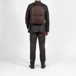 GAVAZZENI LIBERTY STAMP LEATHER BACKPACK BROWN -jupiter shop LIBERTY STAMP LEATHER BACKPACK BROWN VASKA GAVAZZENI Jupiter Kungsgatan Norrlandsgatan Stockholm 4