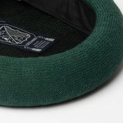 Câbleami LINEN KNIT BERET GREEN
