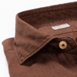 XACUS LINEN SHIRT 109 BROWN -jupiter shop LINEN SHIRT 109 BROWN SKJORTA XACUS Jupiter Kungsgatan Norrlandsgatan Stockholm 3