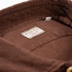 XACUS LINEN SHIRT 109 BROWN -jupiter shop LINEN SHIRT 109 BROWN SKJORTA XACUS Jupiter Kungsgatan Norrlandsgatan Stockholm 4