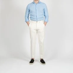 XACUS LINEN TINTO CAPO "OLD" SHIRT LIGHT BLUE