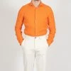 XACUS LINEN TINTO CAPO "OLD" SHIRT ORANGE -jupiter shop LINEN TINTO CAPO OLD SHIRT ORANGE SKJORTA XACUS Jupiter Kungsgatan Norrlandsgatan Stockholm