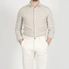 XACUS LINEN TINTO CAPO "OLD" SHIRT SAND