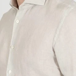 XACUS LINEN TINTO CAPO "OLD" SHIRT SAND -jupiter shop LINEN TINTO CAPO OLD SHIRT SAND SKJORTA XACUS Jupiter Kungsgatan Norrlandsgatan Stockholm 3