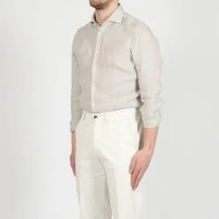 XACUS LINEN TINTO CAPO "OLD" SHIRT SAND -jupiter shop LINEN TINTO CAPO OLD SHIRT SAND SKJORTA XACUS Jupiter Kungsgatan Norrlandsgatan Stockholm 4
