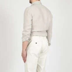 XACUS LINEN TINTO CAPO "OLD" SHIRT SAND -jupiter shop LINEN TINTO CAPO OLD SHIRT SAND SKJORTA XACUS Jupiter Kungsgatan Norrlandsgatan Stockholm 7